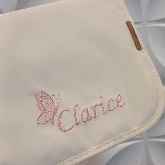 Trocador de Fraldas Portátil para Bebe Impermeável Personalizado com nome