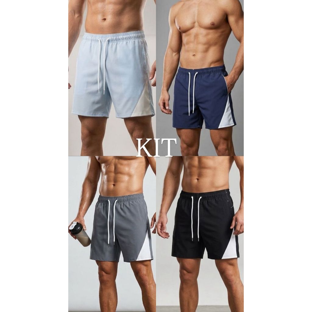 Short Masculino Tactel com Elastano Mauricinho com Tecido Resistente e Durável