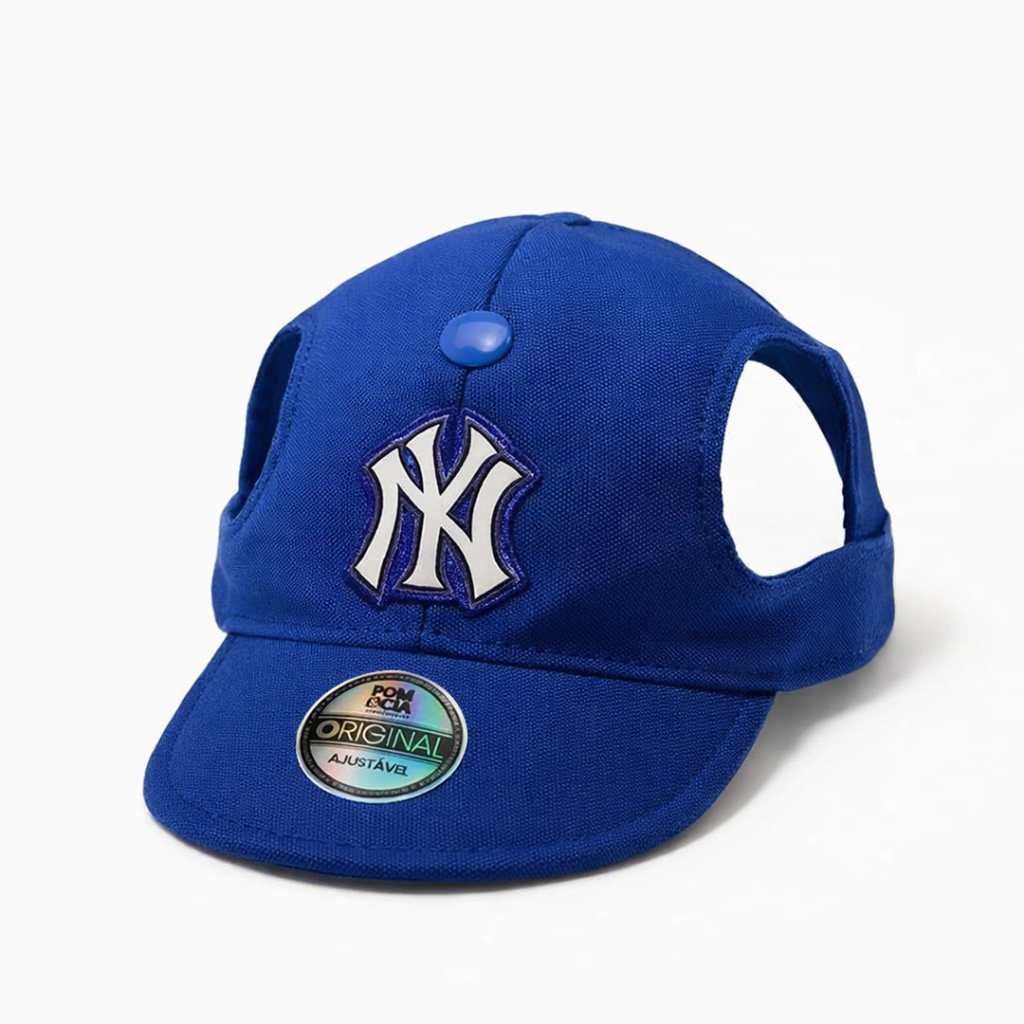 Boné para Cachorro e Gato - Todos os Tamanhos - Inspiração - New York azul royal