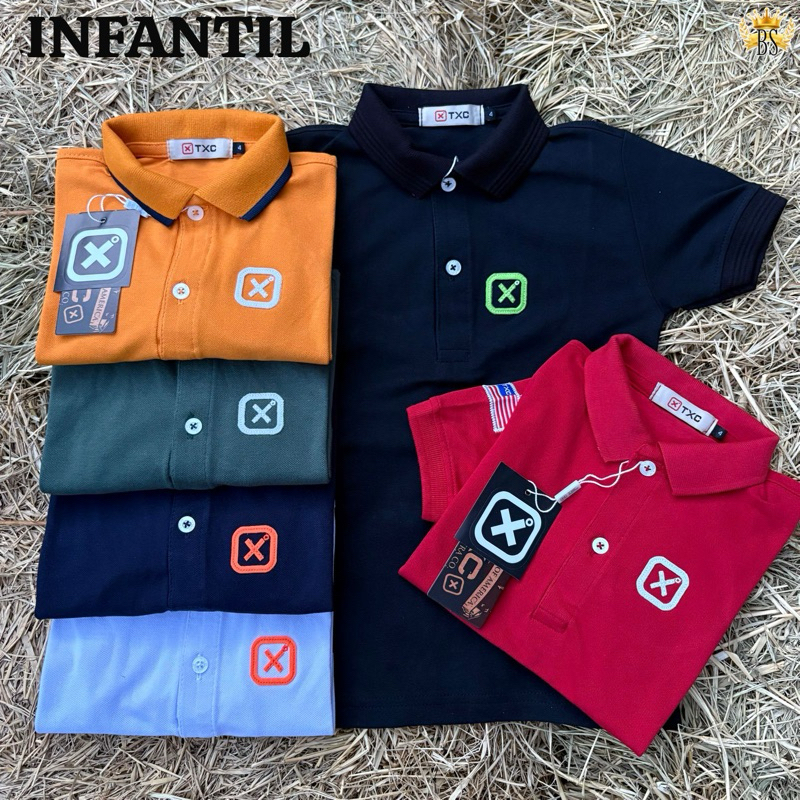 Camiseta Polo Infantil TXC Confortável – Ideal para o Dia a Dia/Mini Cowboy