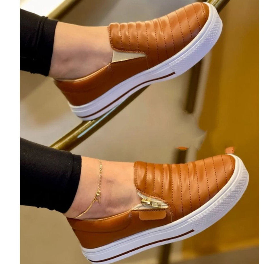 Tênis Feminino Casual Slip On 34 ao 43 Sem Cadarço Leve Macio Anatômico Envio Imediato