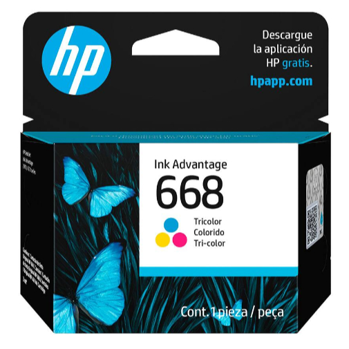Cartucho de Tinta HP 668 Colorido Original para HP DeskJet Ink Advantage 2975 - CX 1 UN