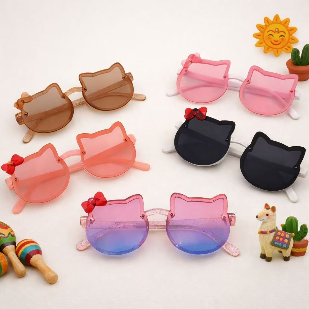 Óculos de sol da moda kitty para crianças  meninas  óculos infantis com proteção uv400