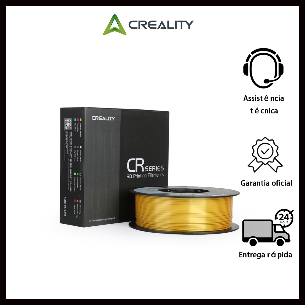 Creality CR Silk PLA Consumíveis de filamento Série Matte Para impressoras 3D de 1.75 mm 1KG