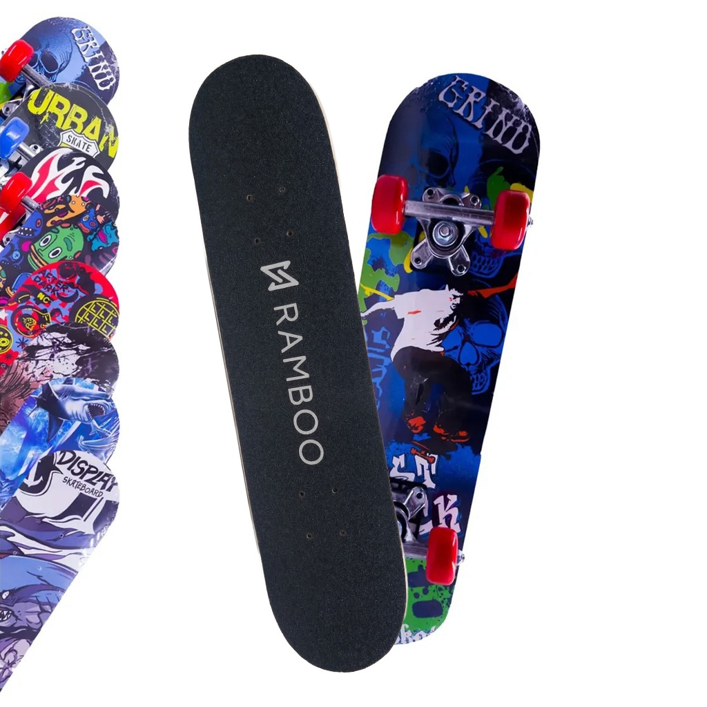 Kit 02 Skate Infantil Semi Profissional Estampado 60cm 45kg