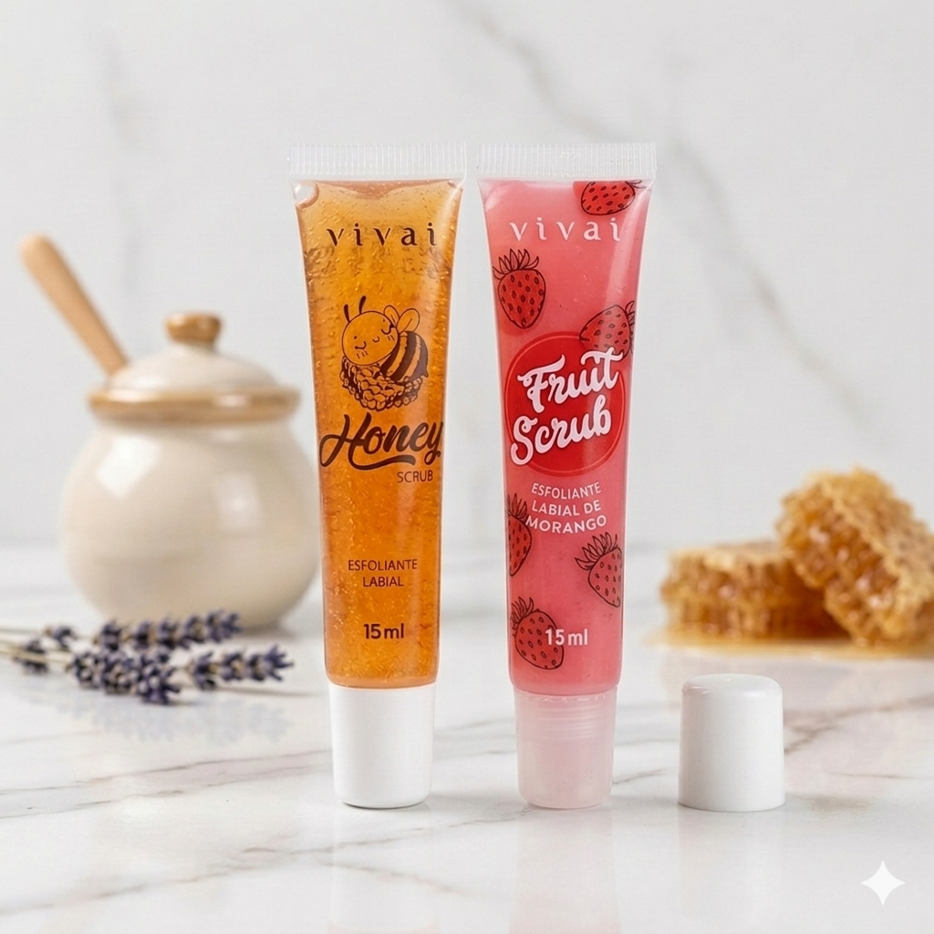 Esfoliante Labial Fruit Scrub vivai kit com 2 unidades
