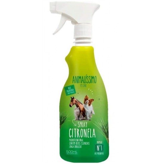 Spray Citronela Repelente Com Oleos Essenciais Contra insetos Pragas para Cachorro Equinos 500ml