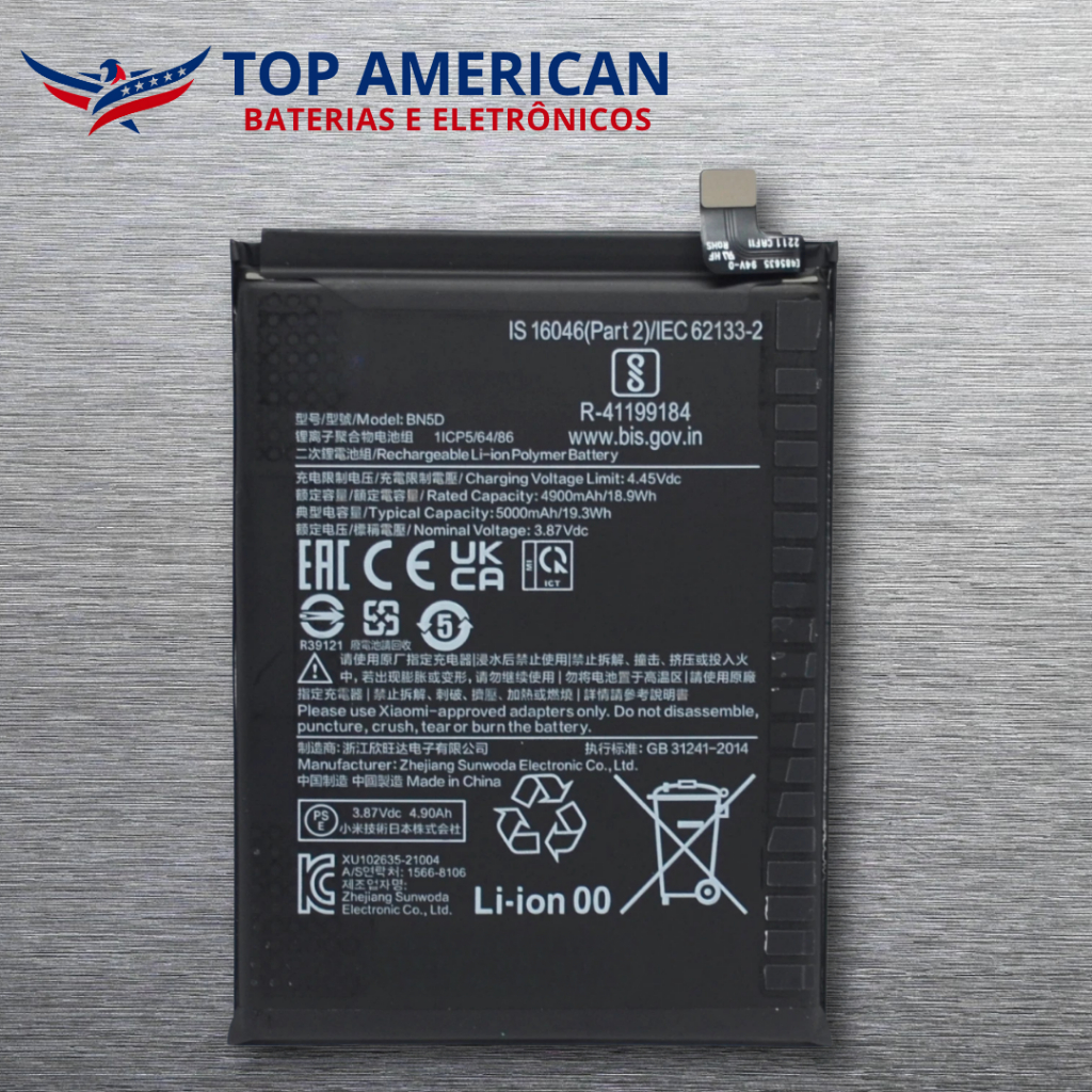 Bat compatível Note 11 Note 11s Poco M4 4g ( BN5D ) + NF + Entrega Direta