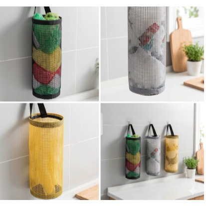 Puxa saco de compras/Dispenser/Bolsa Organizadora De Plástico Armazenamento De Sacolas de Cozinha