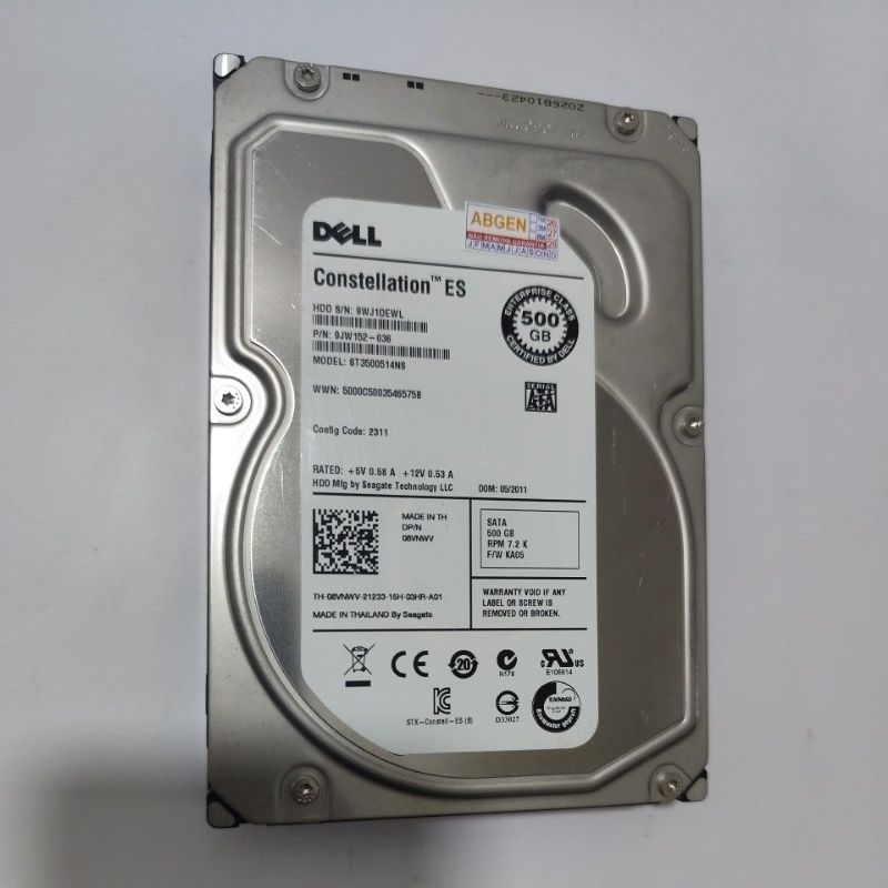 HD 500GB Seagate Constellation ST3500514NS Dell 3.5” SATA – OEM | Testado | Garantia | Foto Real