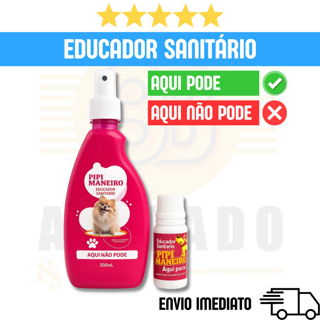 Casadinho Educador Sanitário Xixi Pode 20G + Xixi Não Pode 500mL Pipi Maneiro Cães Treinamento