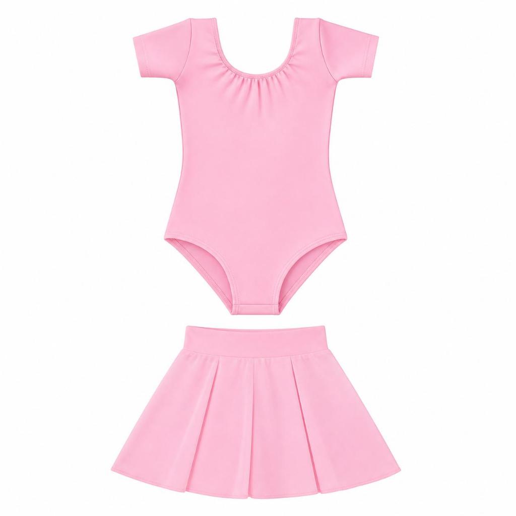 Kit Collant Meia Manga + Saia Cós