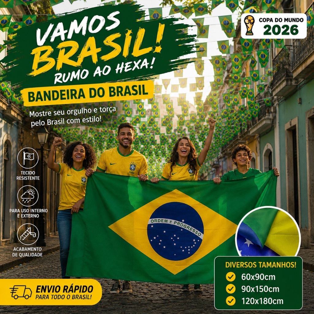 Bandeira do Brasil Grande 60cm X 90cm 90CMx150CM 120CMX180CM Dupla Face