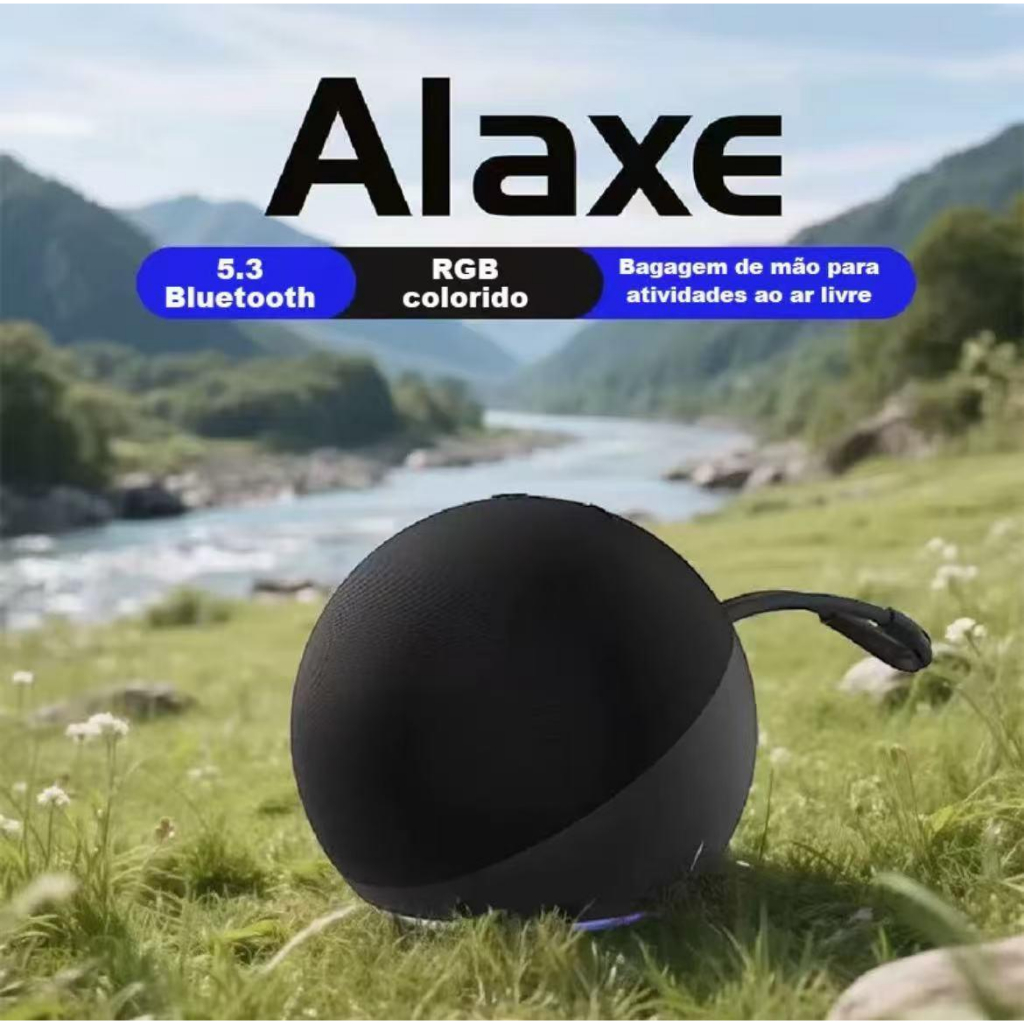 Caixa de Som Bluetooth 5.3 Portátil RGB | Som Potente | Ideal para Área Externa | Bateria de Longa Duração