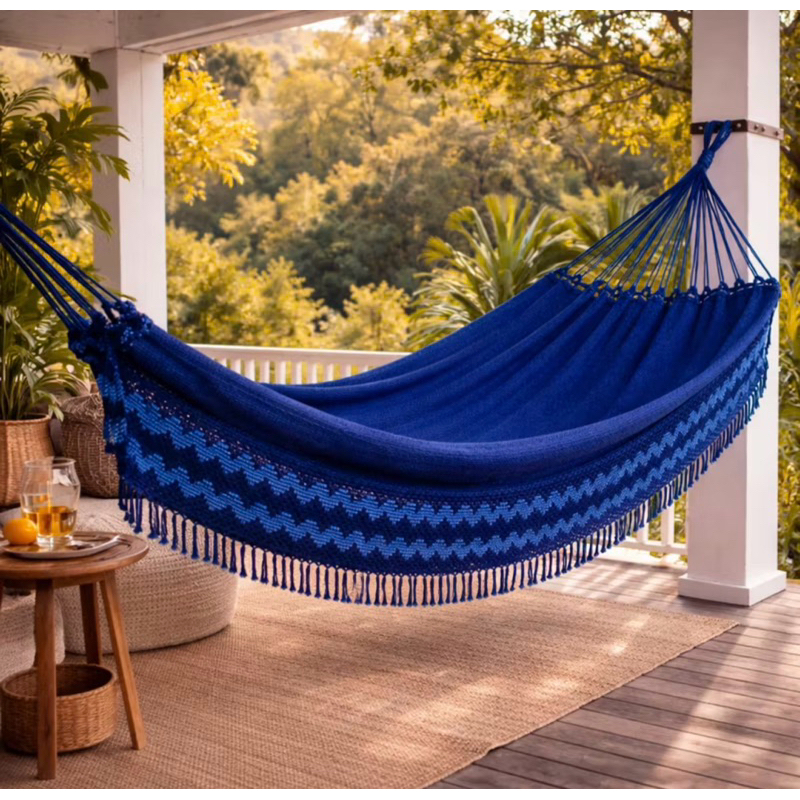 Rede De Dormir Descanso Casal Jeans Life Varias Cores Promoção