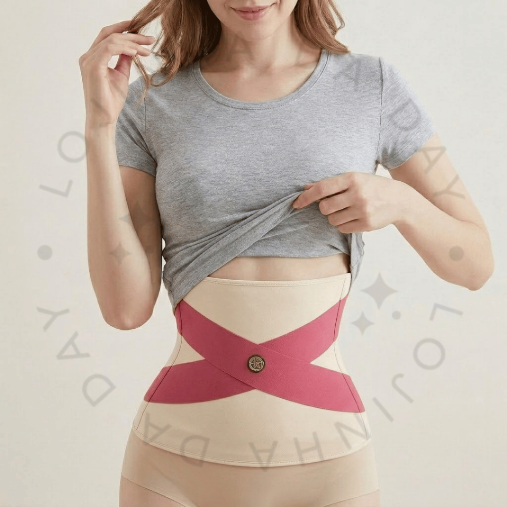 Cinta Faixa Modeladora Feminina Abdominal Alta Compressão Elástica Redutora de Barriga Emagrecimento