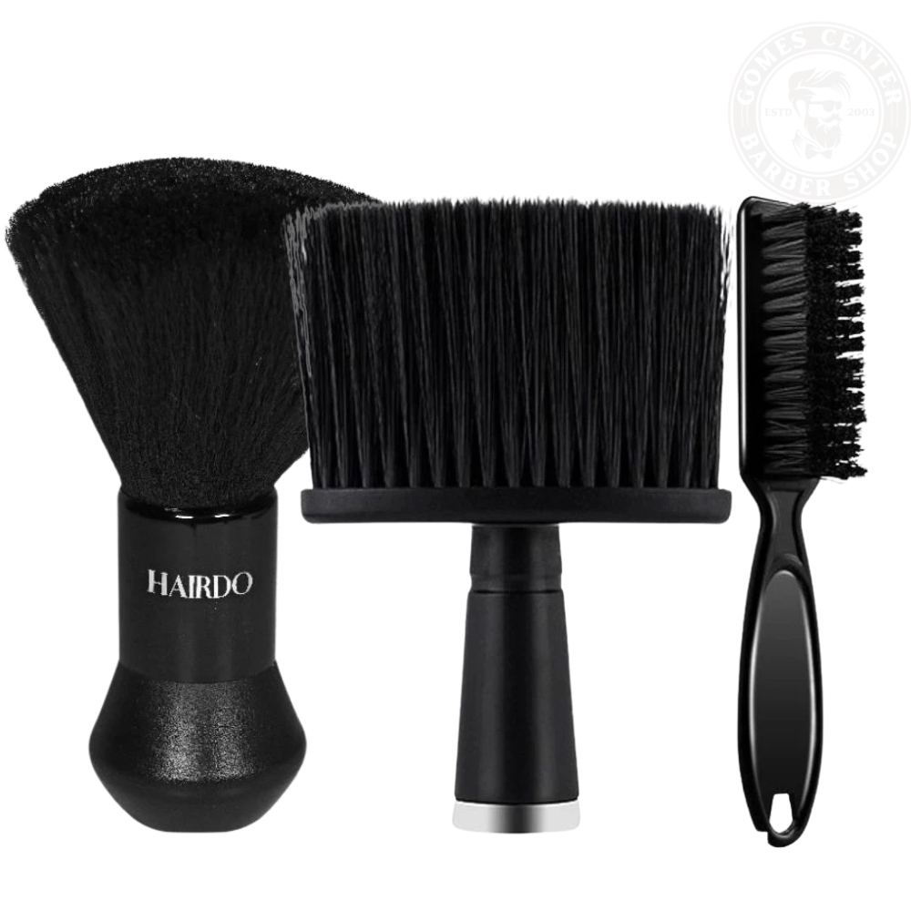 Espanador Bolinha + Espanador Black + Escovinha de Disfarce Preta Cerdas Super Macias