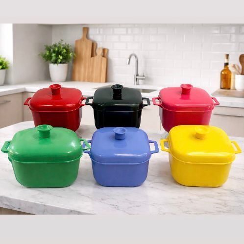 KIT/ AVULSO - Panela de Microondas Caçarola 1,5 Litros/ Potes de plástico/ Potes multiuso.