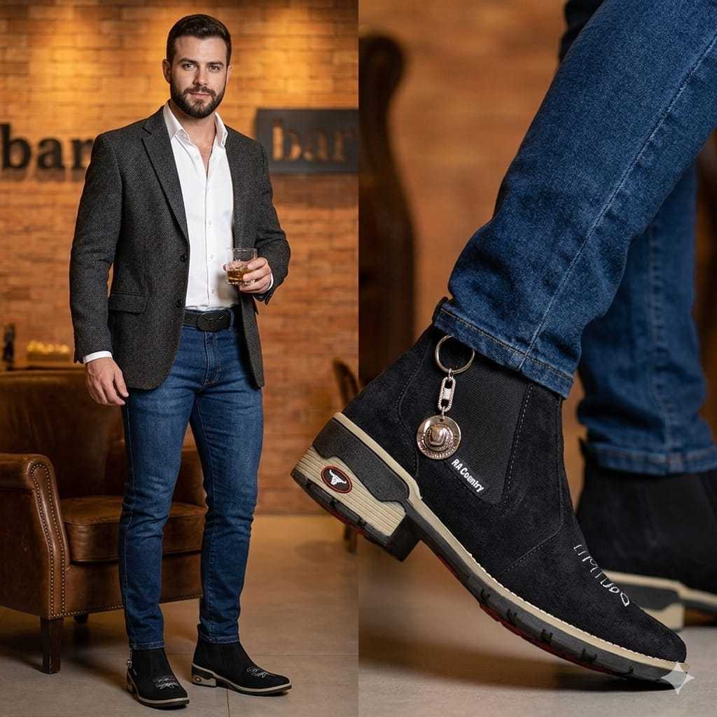 Botina FEMININA E MASCULINA COUNTRY Botina feminina e masculo Texana RA Esportes botina country