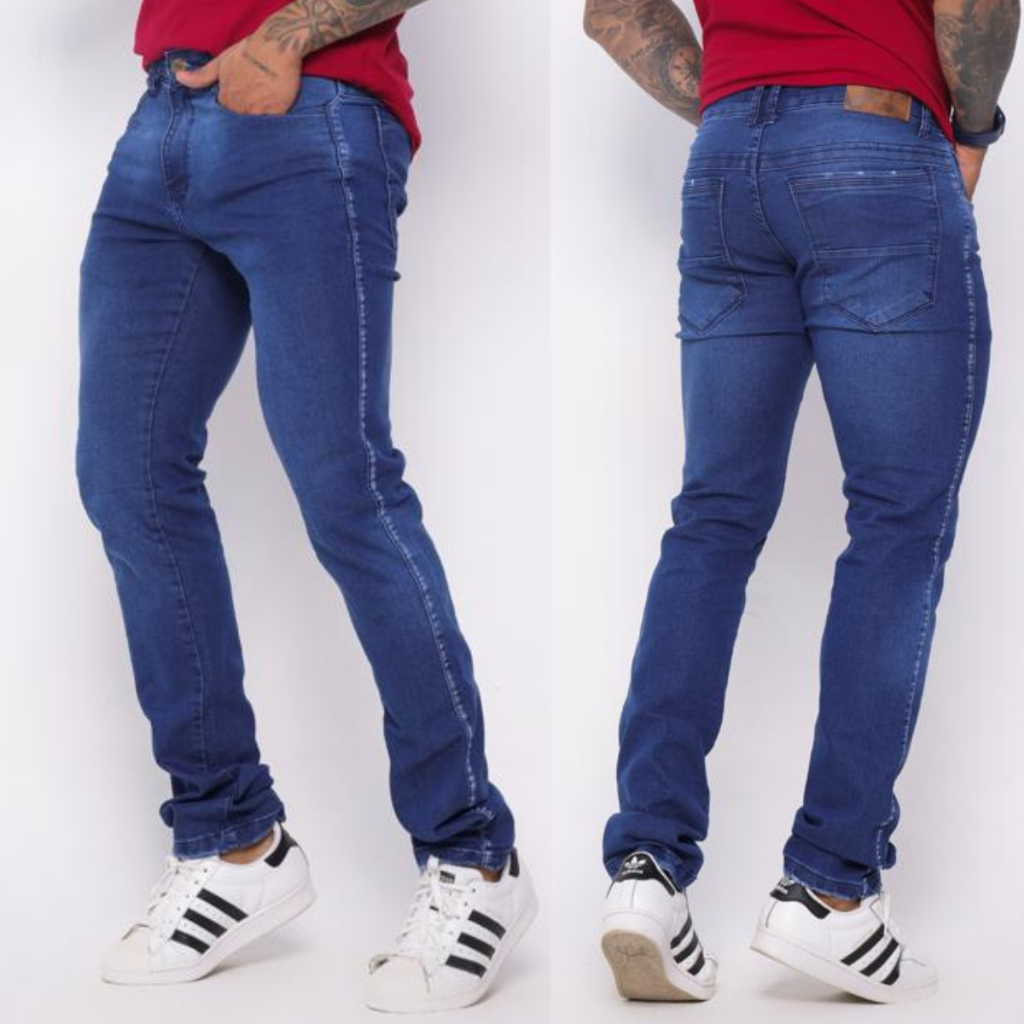 Calça Jeans Masculina Premium Com Elastano Lycra Tradicional