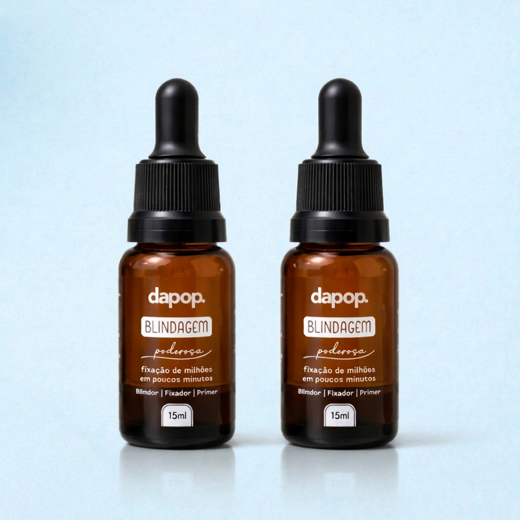 Kit 2 Blindagem Dapop 3 Em 1 – Primer, Fixador E Diluidor Para Make De Longa Duração