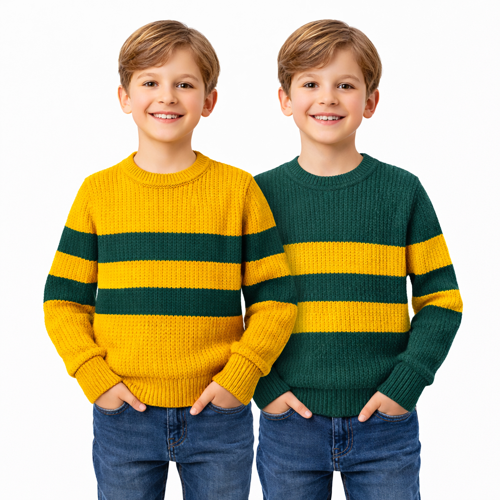 Blusa Do Brasil Infantil Juvenil Suéter Masculino Verde e Amarelo Tamanho 4 ao 8 Anos  Envios Full