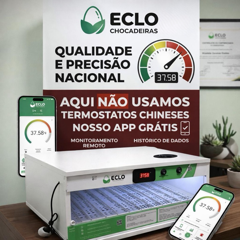 Chocadeira Automática 56 Ovos de Galinha + Ovoscópio
