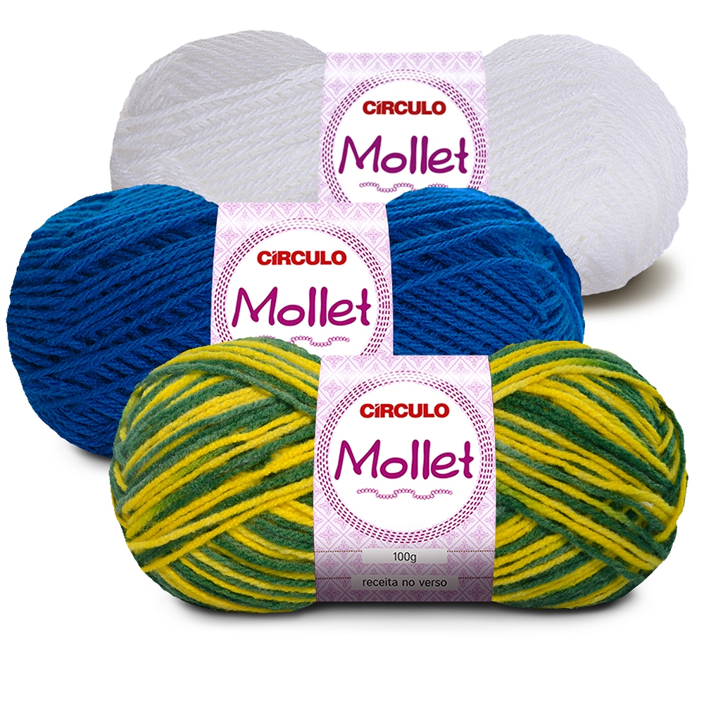 Lã Mollet Circulo P/ Crochê e Tricô 100G