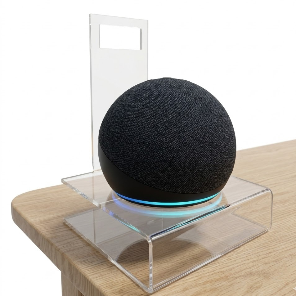 Suporte de Acrílico Alexa Echo Dot 4 e 5 de Tomada