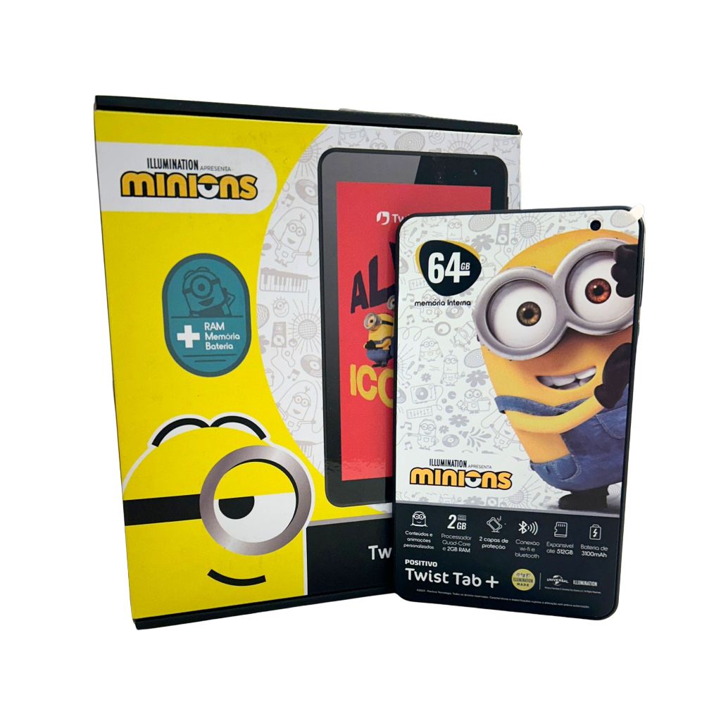 Tablet Positivo Twist Tab Minions Mem. 2Gb Armz. 64Gb.