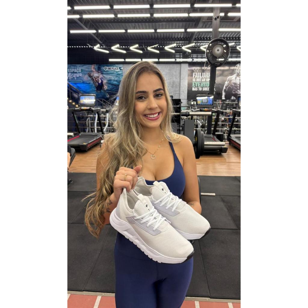 Tênis Feminino Masculino Unissex Tiss Podium Caminhada Academia Branco Preto Esportivo