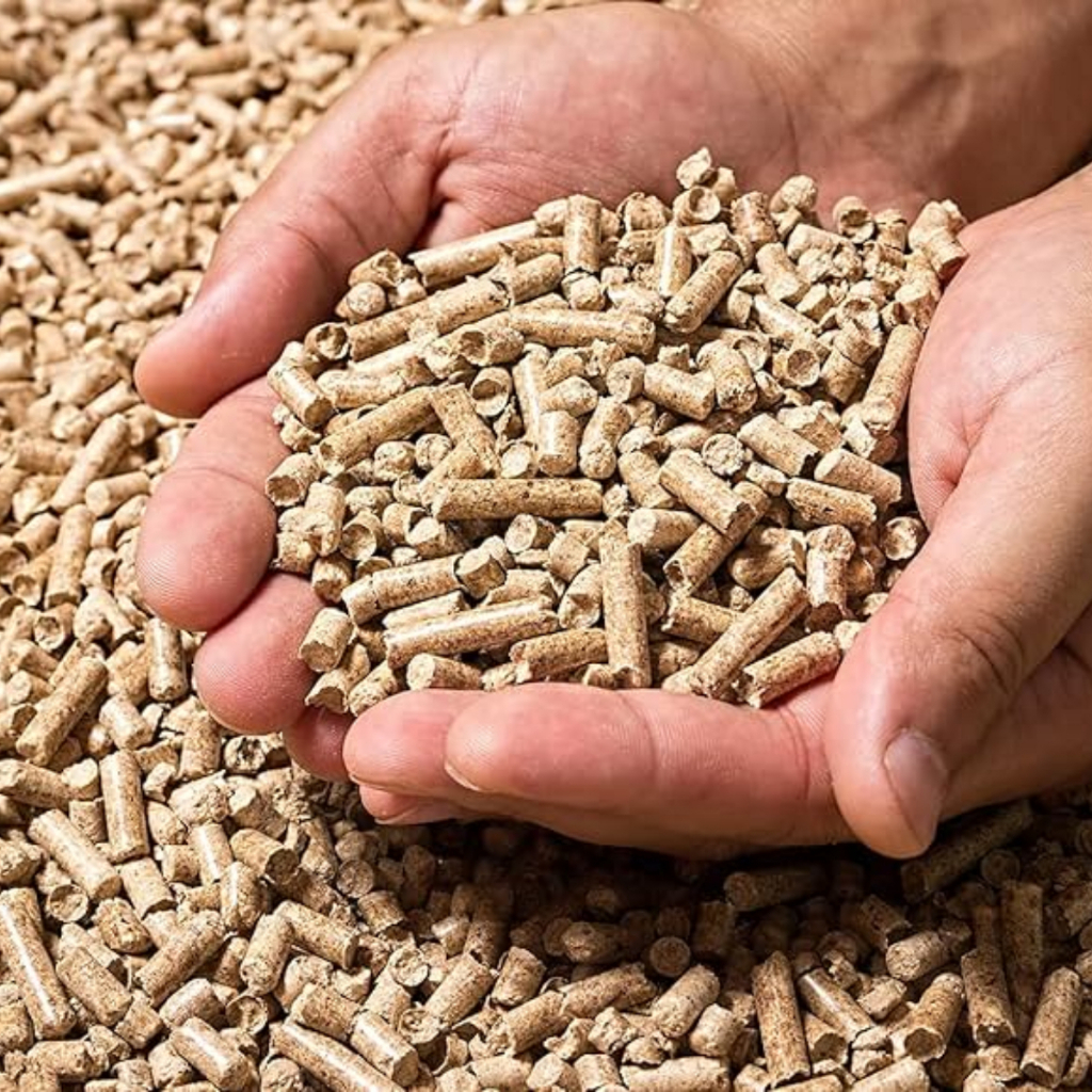 Areia Ecológica Granulado de Madeira Natural para Gatos Coelhos e Roedores com Alta Absorção