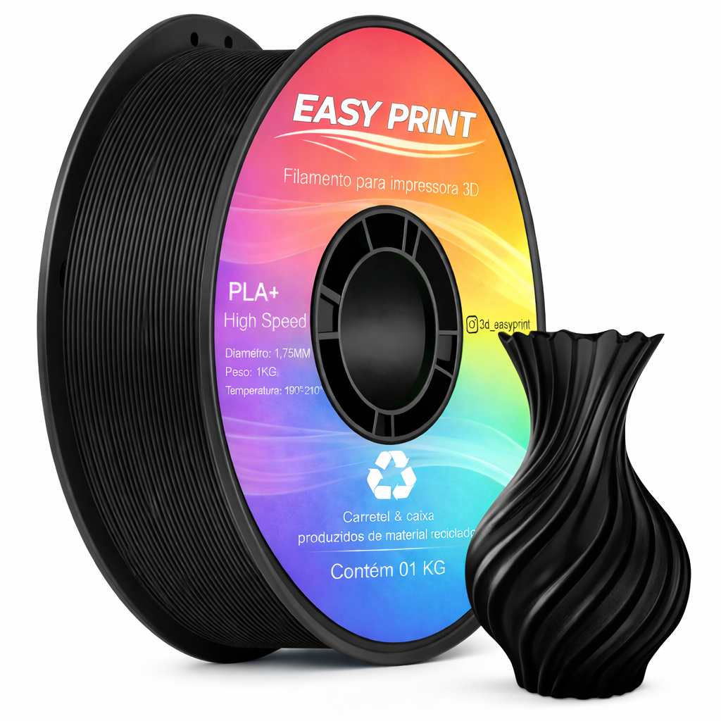 Filamento  Pla + Fosco High Speed Para Impressão 3d Rolo 1kg Easy Print Várias Cores