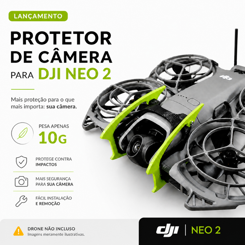Protetor De Câmera Acessório Para Drone DJI NEO 2 - Proteção e Estilo para o seu Drone + Brinde