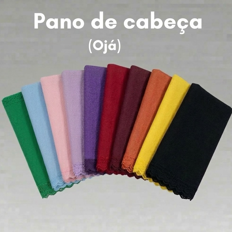 Pano de cabeça (Ojá) - Oxford - Varias cores - Umbanda Candomblé