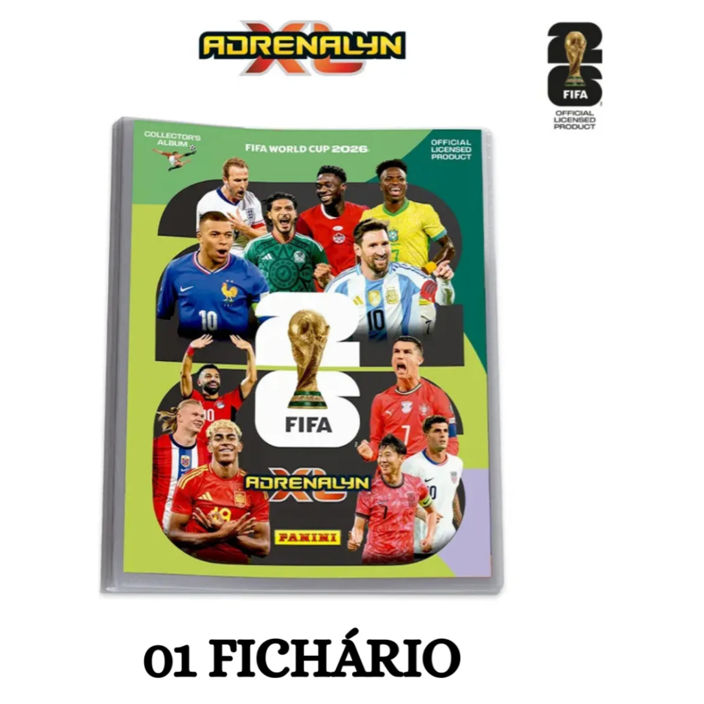Fichário Adrenalyn XL 2026 Panini Porta Cartas Figurinhas Futebol Starpack Colecionador Álbum Cards Trading Card