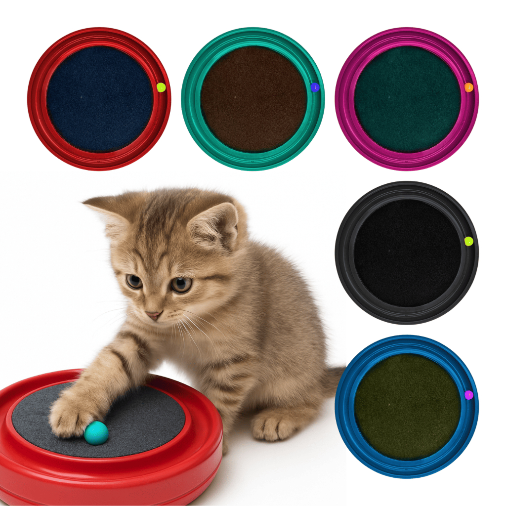 Arranhador para Gatos Pequeno Porte Redondo Brinquedo Interativo com Bolinha
