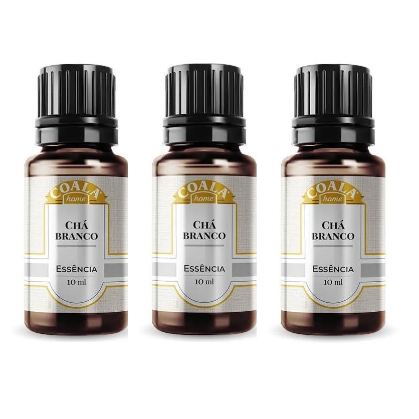 Essência Coala Chá Branco Kit 3 Unidades - Cheiro de Casa Limpa