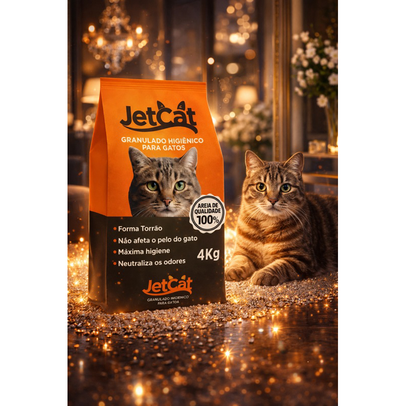 Areia JetCat ( FARDO COM 20KG ) Granulado Premium para Gatos – Máxima Higiene, Controle de Odores e Qualidade Superior