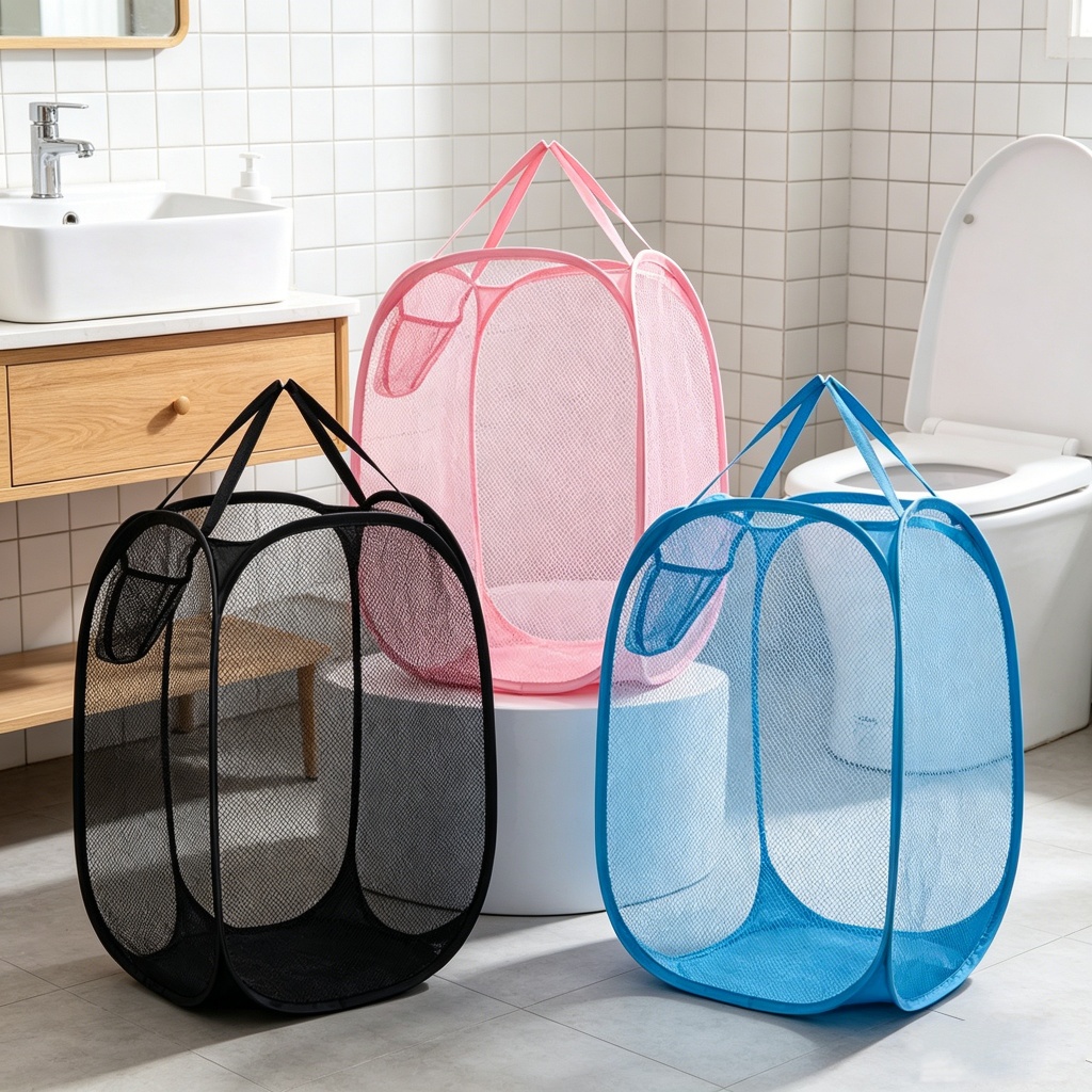 KIT 2 Azul/Rosa/Preto Cesto De Roupa Dobrável 30x50/40x70cm Para Roupas E Brinquedos Infantil Caixa Organizadora Cozinh