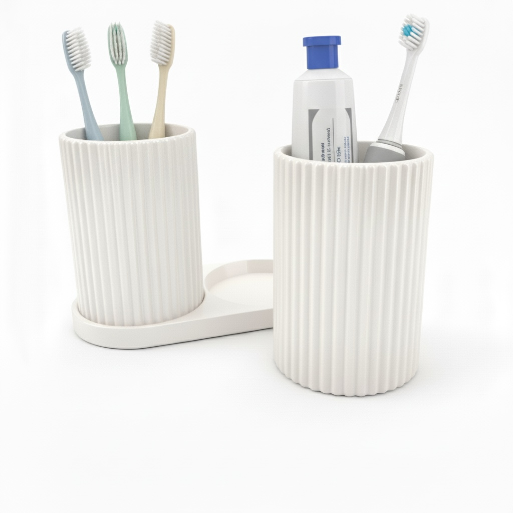 Porta Escovas Com Design Minimalista Para Organização do Banheiro