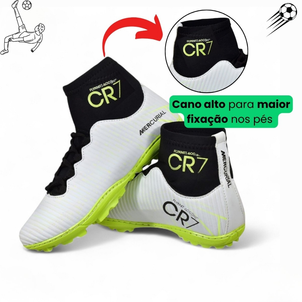 CHUTEIRA SOCIETY BOTINHA MASCULINA E FEMININA INFANTIL E ADULTO CR-7 PROMOÇÃO