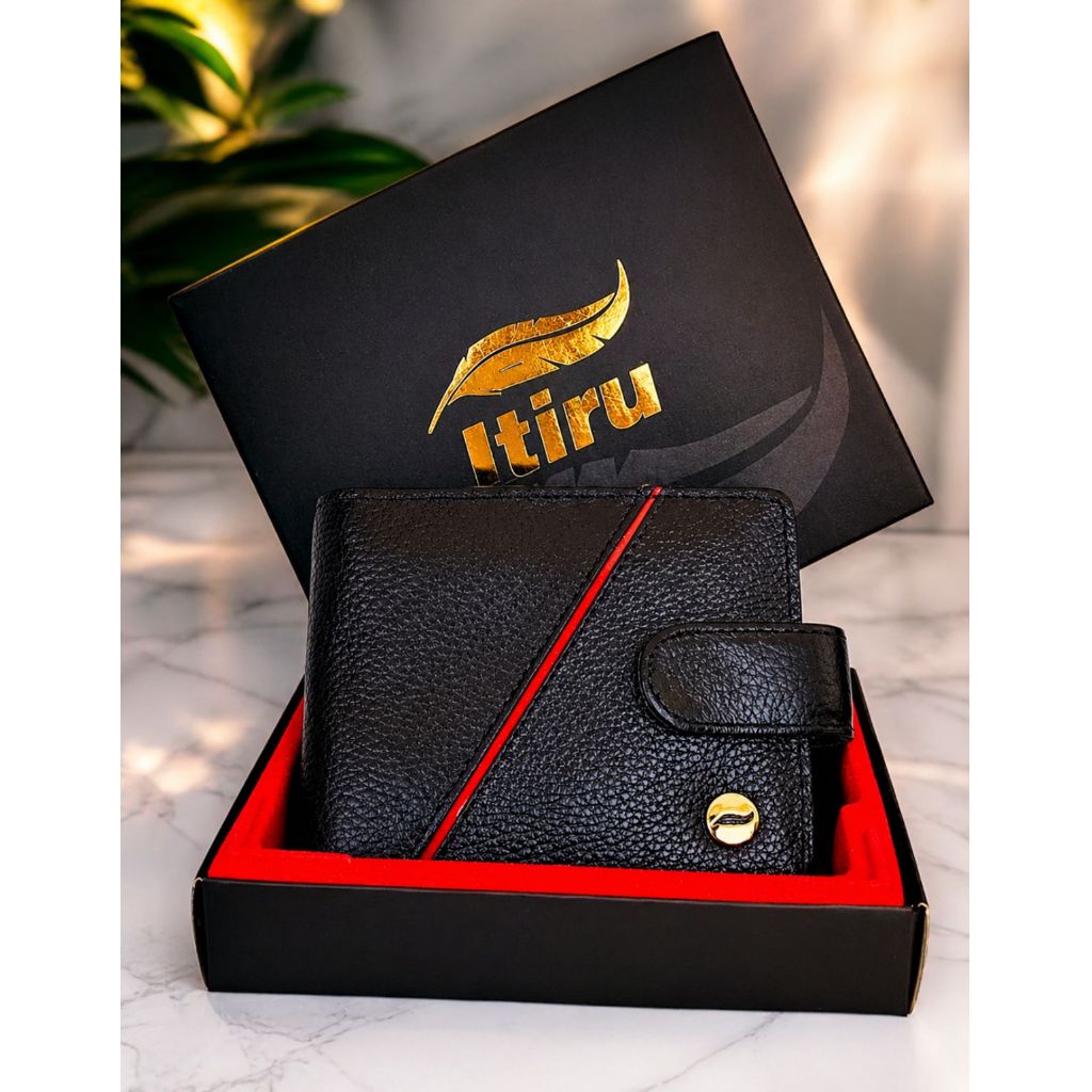Carteira Masculina Couro Fino Legitimo Luxo Cor Preto Premium Presente