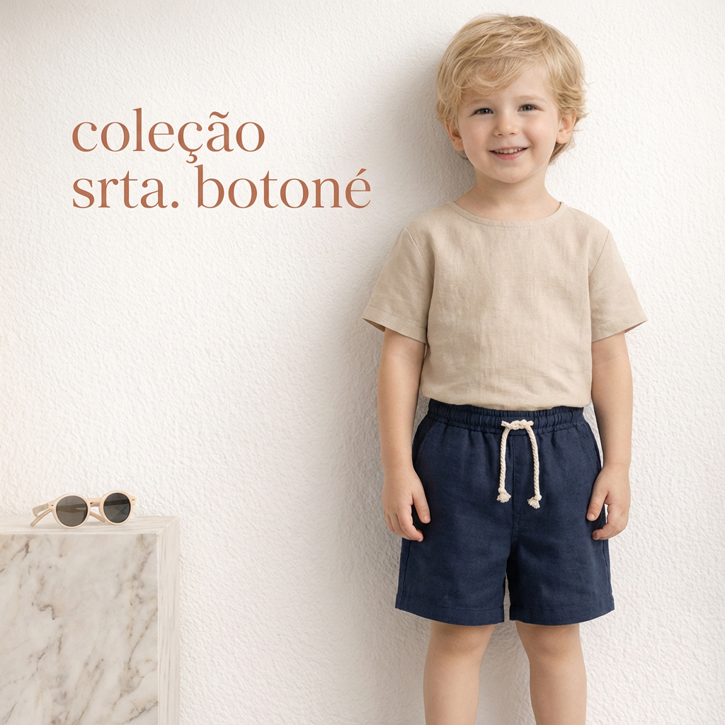 kit 5 Bermudas mauricinho em linho infantil Moda kids**&