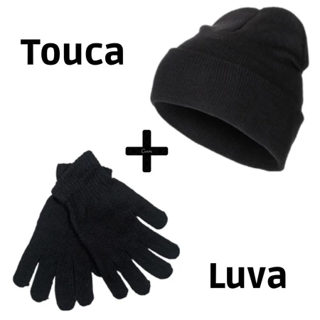 Kit de Inverno Luva mais touca-Unissex
