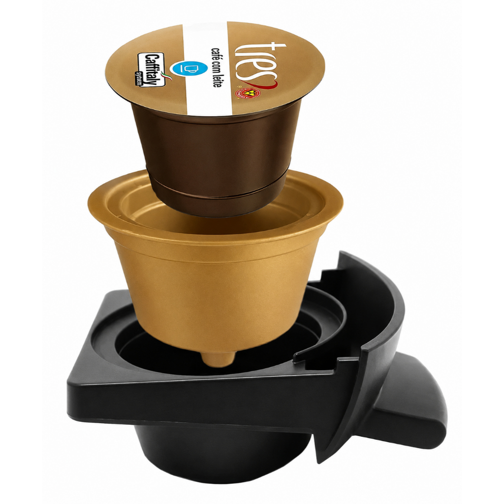 Adaptador - Capsulas Três Corações Para Maquina Dolcegusto DOURADO