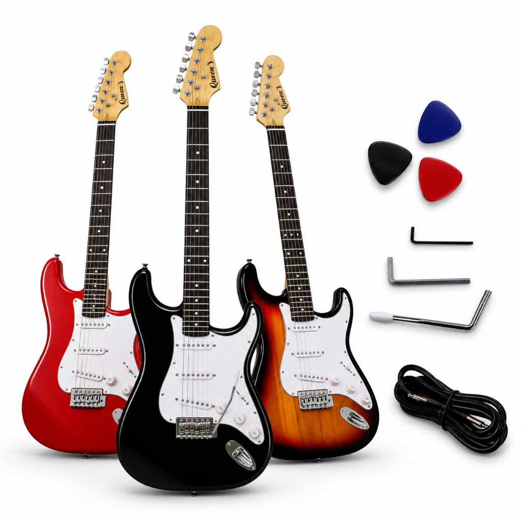 Guitarra Elétrica Stratocaster Queen's 6 Cordas P10 Para o Amplificador Instrumento Profissional