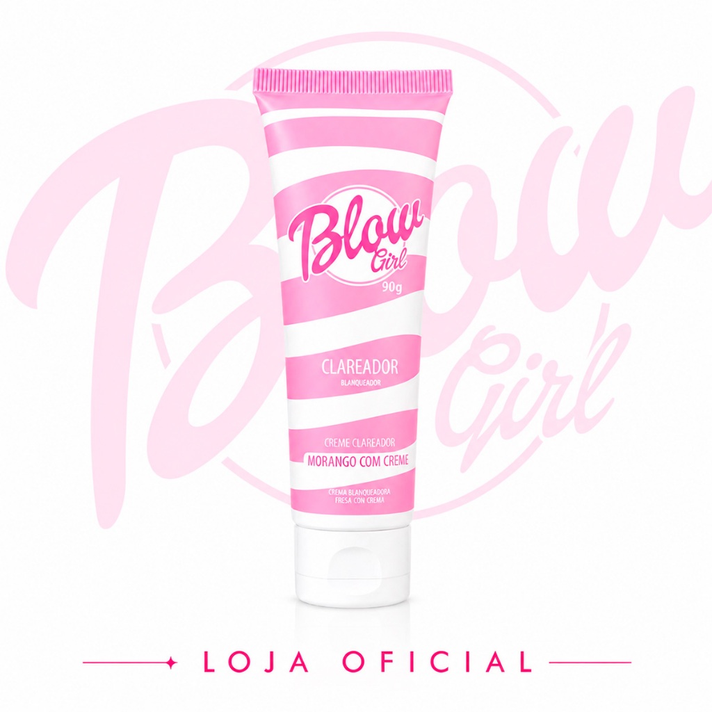 Creme Clareador Morango Blow Girl 90g — Reduz Manchas, Repara e Uniformiza a Pele