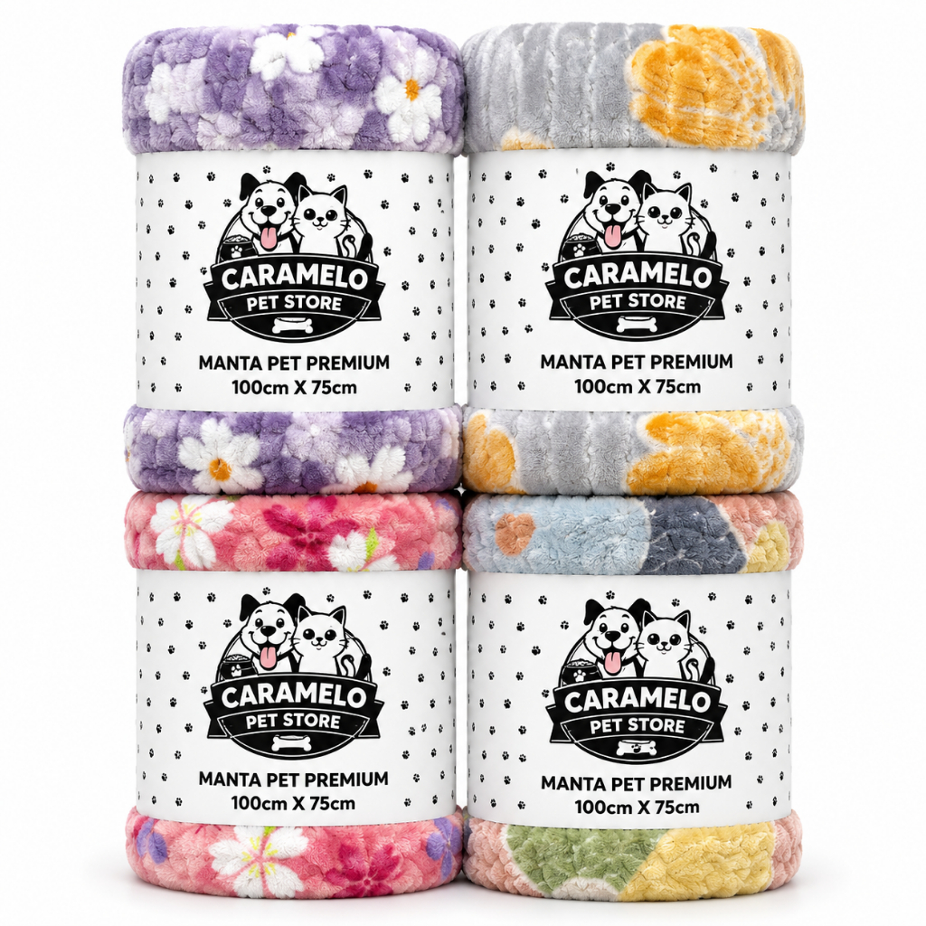 Mantas para Pet Cão e Gato Confort 70x100cm – Variadas/Sortidas, Tecido Suave e Quentinho