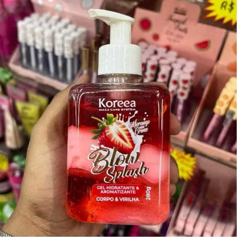 Blow Splash Koreea 280g Gel Beijável Para Corpo, Saboroso, Hidratante e Aromatizante